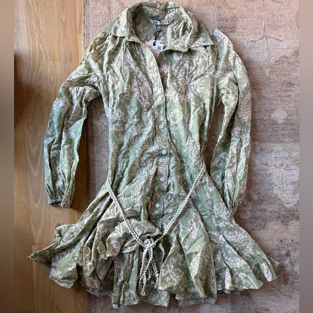NWT Zara Women’s Mini Dress Green